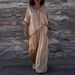 Women's Clothing Plus Size Casual V Neck Pullover Top Multi Color Short Sleeve Length Pants Suit_ecoleips.com