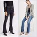 Women’s Clothing autumn COH high waist floor length pants with inner slits and flared denim trousers for women_ecoleips.com