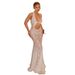 Women’s Clothing Women's Summer New Style Temperament Lace Hollow Halter Neck Long Skirt Sexy Backless Solid Color Dress_ecoleips.com