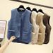Women's Clothing Faux Shearling Vest, Zip-Front Sleeveless Jacket For Winter, Slim Fit Cardigan In Beige, Cream & Brown_ecoleips.com