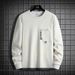 Men's plus Size Crew Neck Sweatshirt Autumn New Casual Sports Faux Two Piece Trendy Versatile Top for Men_ecoleips.com