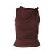 European And American Best-Selling Women's Clothing 2025 Winter New Fashion Slim Fit Twist Knot Solid Color Sleeveless_ecoleips.com