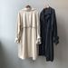 Spring Women's Trench Coat – Long Lightweight Jacket, Loose Fit, Pure Color Over Knee Coat For Office & Casual (Black, Beige, S-3XL)_ecoleips.com