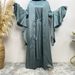 New Fashion Long Sleeve Set Muslim Satin Cardigan 1_ecoleips.com