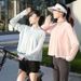 Women's UPF50+ Sun Protection Jacket - 92% Ice Silk Stand Collar With Thumb Holes Lightweight & Breathable For Cycling/Beach/Outdoor_ecoleips.com
