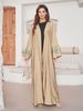 Verve 2025 New Embroidered Muslim Clothing Fashion Elegant Cardigan Rayon Dress Robe_ecoleips.com