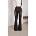 Women's Clothing Low Rise Flared Pants Sun Buckle Frayed Hem Flattering Straight Leg Cut Denim Clothing_ecoleips.com