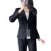 Black Women's Blazer, New Spring And Autumn Style, Suitable For Petite Individuals, Formal Interview Attire,_ecoleips.com
