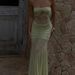 2025 New Women's Fashion Patchwork Long Lace High-end Socialite Mesh Tube Dress Evening Gown_ecoleips.com