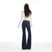 American-style Spicy Girl Low-waist Flared Jeans For Women, Vintage Stretch Bootcut Pants, Spring Edition Slim-fit_ecoleips.com