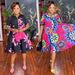 Women's Clothing Printed Large Skirt V Neck Zipper Short Sleeve Dress_ecoleips.com
