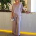 Women's Clothing Solid Color V Neck Irregular Hem Large Size New Casual Suit_ecoleips.com