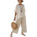 New 3D American Style Plus Size Women's Summer Casual Beach Vacation Two Piece Set Fashion Loose_ecoleips.com