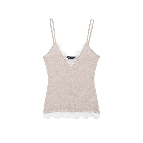 Aria Basics Aria Basics Cross-border Foreign Trade Autumn Winter New European And American Sexy Design Niche Versatile Camisole Women's Top_ecoleips.com