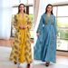 Middle Eastern Women's Embroidered Yarn Abaya Two Piece Robe Long Dress Muslin Spot Foreign Trade_ecoleips.com