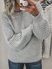 Women's Clothing Classic Slim Fit Long Sleeve Round Neck Knit Sweater For Women & Men - Soft Breathable Polyester Pullover In 8 Colors (Gray, Beige)_ecoleips.com