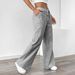 Striped Trousers For Women Casual Street Style Loose Wide Leg Mid Waist Full Length Polyester Spring/Summer Fashion_ecoleips.com