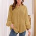 Women's Clothing New Solid Color Long Sleeved Shirt Cotton And Linen Shirt Cardigan_ecoleips.com