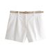 Aria Basics Aria Basics 2024 Summer New Women's European And American Style Belted Casual Fashion Versatile Shorts 8372104_ecoleips.com
