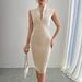 Women's Clothing Fashion Solid Color Sexy Sleeveless Dress Women's New Style Ladies Skirt_ecoleips.com