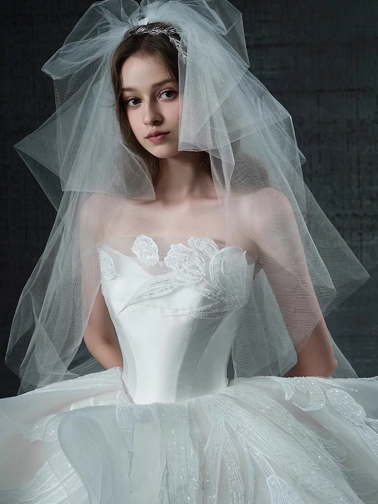 Women's Clothing The Wedding Dress Bride Wedding Dress Fairy Fluffy Skirt Long Tail Main Yarn_ecoleips.com