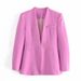 Cross-border Wholesale European And American Women's New Solid Color Blazer Jacket For Autumn A8GS66075A British Style_ecoleips.com