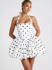 Women's Clothing Temperament Halter Neck Tie Bowknot Dress Summer New Style Fashion Street Slim Fit Puffy Skirt_ecoleips.com