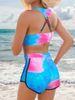 2026 Sporty High Waist Swimsuit Women Floral Printed Swimwear Female Bathers Bathing Swimming Swim Suit Beachwear_ecoleips.com