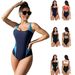 European American One Piece Bikini Swimsuit for Women Backless Training Sports Fashionable Pool Competitive Design_ecoleips.com