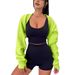 Women's Long Sleeve Short Jacket Loose Fit Fashionable Street Style Solid Color New Clothing_ecoleips.com