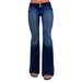 High Waisted Retro Workwear Denim Flared Pants For Women Trendy Slim Fit Long Jeans Spring/Autumn_ecoleips.com