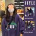 Dopamine Autumn Outfit: Fleece-lined Sweatshirt For Petite Women, Oversized, High-end, Niche, Round-neck Purple Top_ecoleips.com