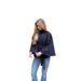 Women’s Wool-Like Long Sleeve Cape Coat – Oversized Tied Belt Lapel Collar Wrap Jacket For Fall & Winter (Navy, Gray)_ecoleips.com