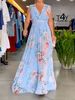 In Stock European And American Foreign Trade New Women's Clothing Off-Shoulder Printed Summer Backless Dress High_ecoleips.com