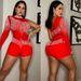 Women's Clothing fashion sexy tight nightclub single-sleeved mesh see-through jumpsuit for women_ecoleips.com