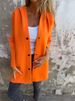 Women's Clothing Long Sleeve Hooded Casual Jacket - Cotton Blend, Loose Fit, Streetwear Style, Solid Color, S-5XL_ecoleips.com