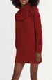 Oversized High-Neck Fringe Sweater – Chunky Knit Tunic Dress (S-XXXL, 7 Colors)_ecoleips.com