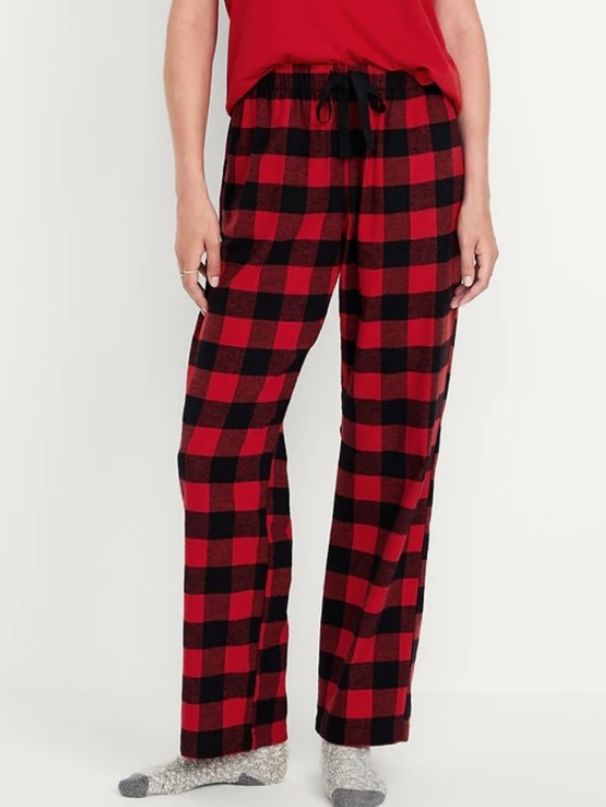 Christmas Pajama Pants Funny Green Christmas Tree Fuzzy Pj Pants Sleep Pajamas Bottoms Baggy Wide Leg Pjs Long Pants For Women_ecoleips.com