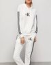 Unisex Casual Color-Block Hoodie Jogger Set Relaxed Fit Two-Piece Contrast Stripes Streetwear Essentials Women's Clothing_ecoleips.com