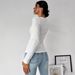 Voya Women's Clothing Simple And Elegant Style T-shirt For Spring And Summer Fashion Versatile Commuting Lace Hollow Out Long Sleeved Top_ecoleips.com