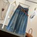Women's American Retro Blue Denim Jeans High Waisted Slimming Loose Fit Wide Leg Cropped Pants Petite Summer Style Versatile_ecoleips.com