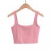 Women's Sexy Backless Double Layered Tank Top European American Style Solid Color Summer Clothing Versatile Sleeveless Short Top_ecoleips.com