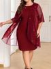New Women's Solid Color Mesh Fashion Casual Dress Summer Elegant O Neck Short Sleeve Holiday Party Dresses For Women Robe Femme_ecoleips.com
