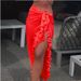 Women's Clothing Outdoor Sun Protection Beach Skirt Chiffon Skirt Lace Hot Style Tassel_ecoleips.com