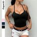 DiYun European And American Yoga Hot Girl Style Versatile Halter Neck Tank Top Women's Clothing 2026 Summer_ecoleips.com
