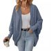 K New Women's Fashion Batwing Cardigan Loose Knitted Coat;_ecoleips.com