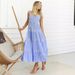 2026 Cross-Border Summer New European And American Sexy Striped Print Strap Waist-Cinching Vacation Dress For_ecoleips.com