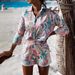 Women's Summer Casual Printed Shirt & Shorts Set - 3D Floral Loose Fit Two Piece Outfit - Breathable Polyester - S/M/L/XL/2XL/3XL_ecoleips.com
