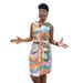 Women's Clothing Sexy Printed Sleeveless Strappy Small V Neck Vest Dress_ecoleips.com