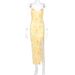 European American Style Women's Clothing 2024 Summer New Printed Slim-fit Bodycon With Slit, Sleeveless And Strapless_ecoleips.com